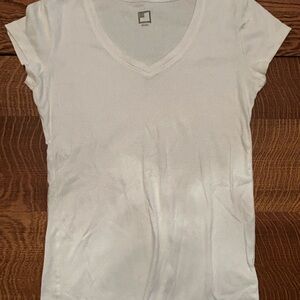 JCPenney Women's Classic White V-Neck Tee
